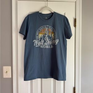 Disney Parks Walt Disney World Retro Castle Tee • Blue • Size Medium
